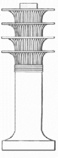 illustration of a djed pillar