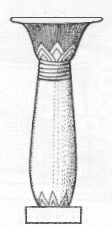 illustration of a papyriform pillar